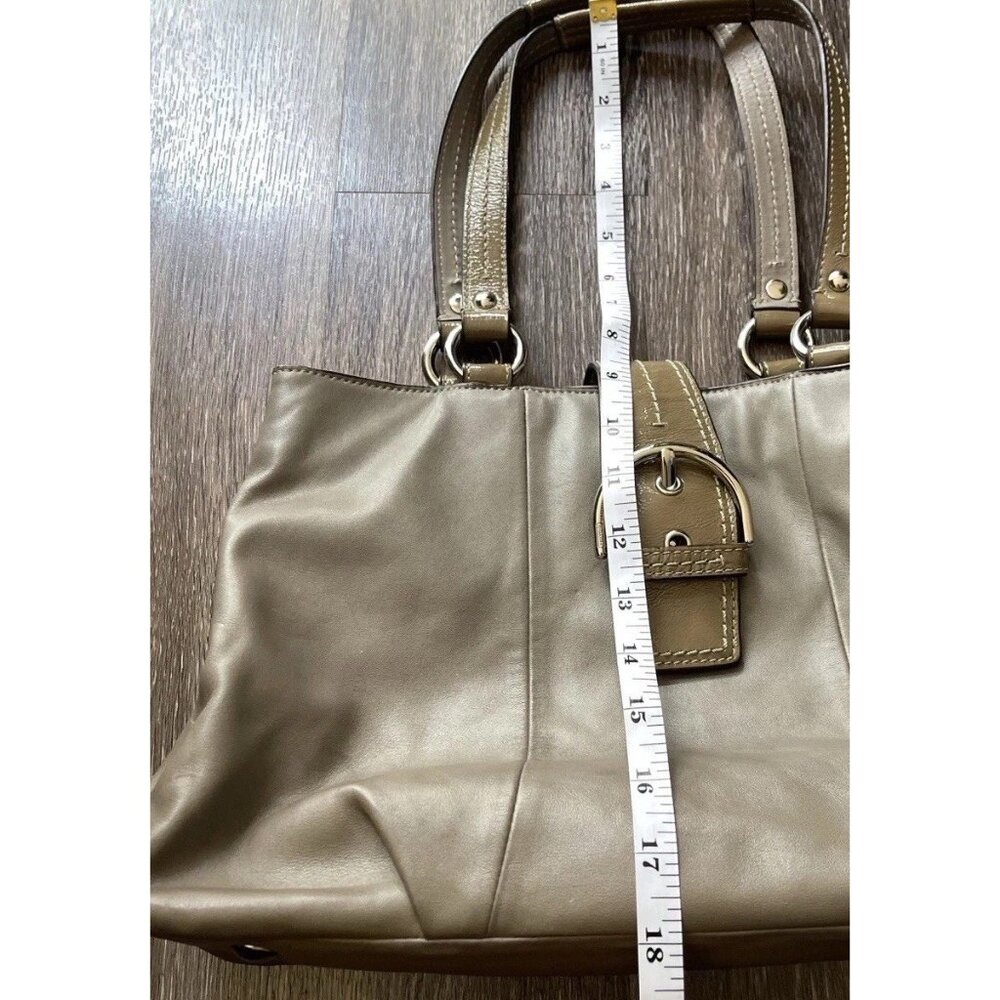 Coach F19248 MEDIUM Vintage Olive Cream Green Soho Leather Shoulder Bag Y2K - Picture 8 of 15